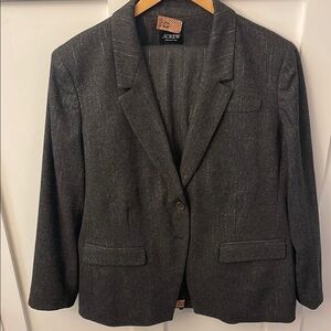 J. Crew Women's Gray with silver metallic thread highlights  size 20